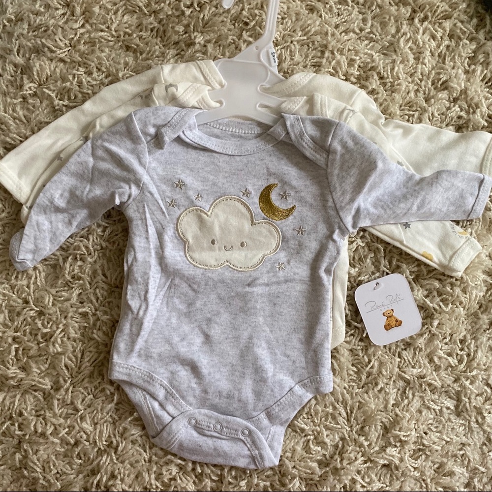 3 NWT 0-3M onesies